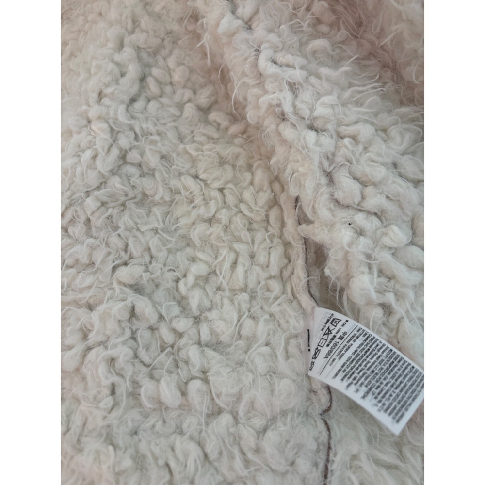 Old Navy Faux Fur Vest Sz sm vintage boho folk brown beige faux suede penny lane - Picture 4 of 5